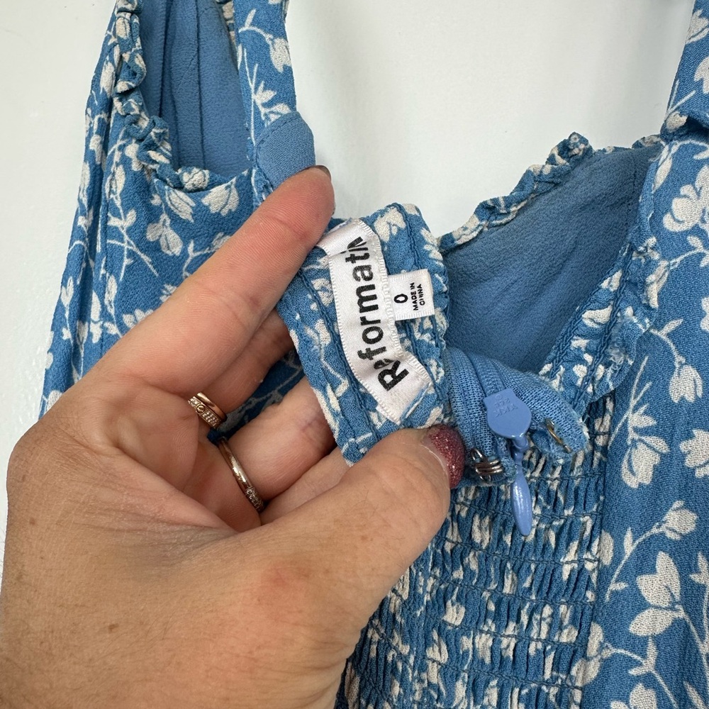 Reformation Nikia Blue Floral Maxi Dress - Picture 4 of 6